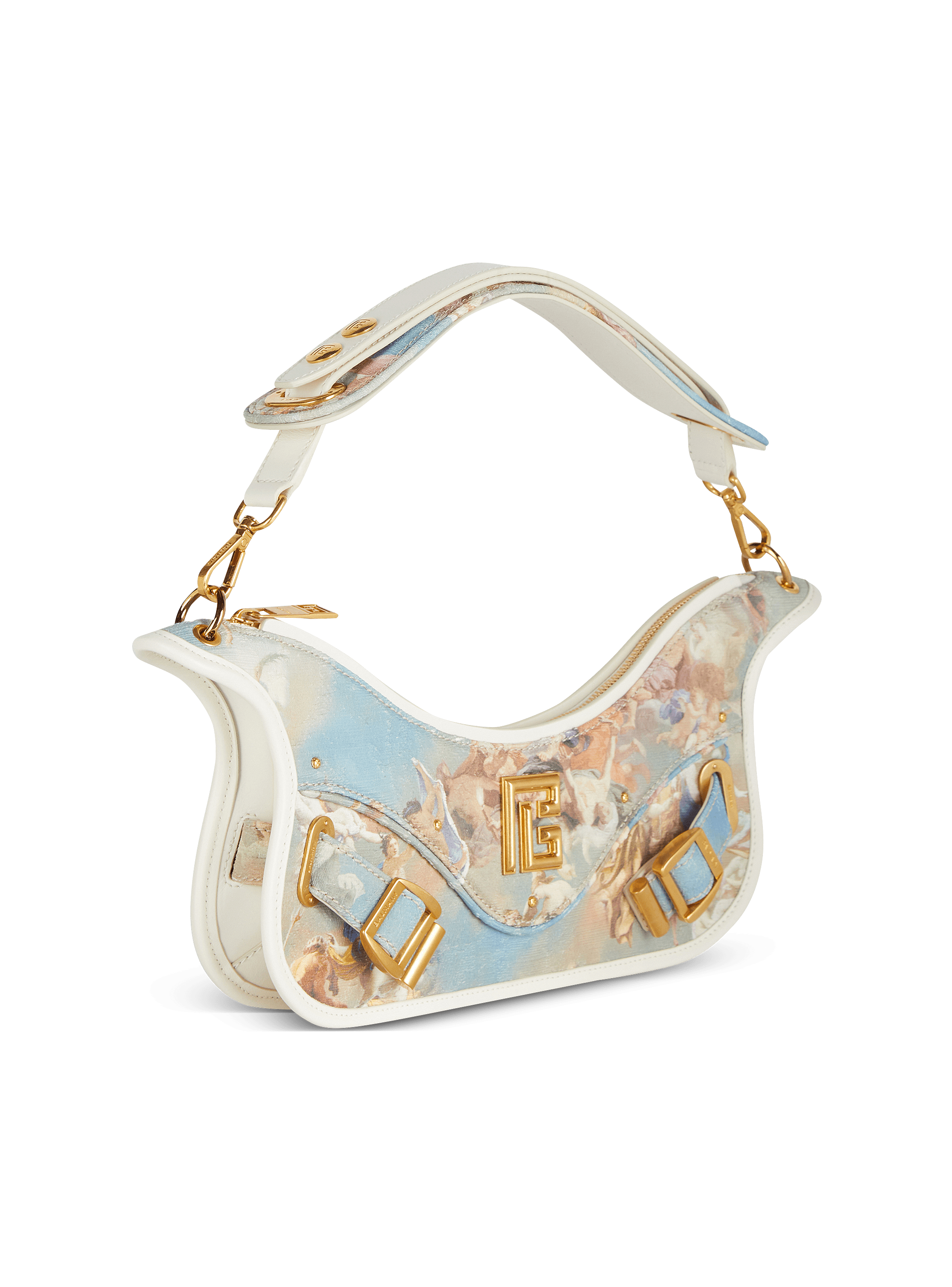 Blaze zipped pouch in Sky print canvas